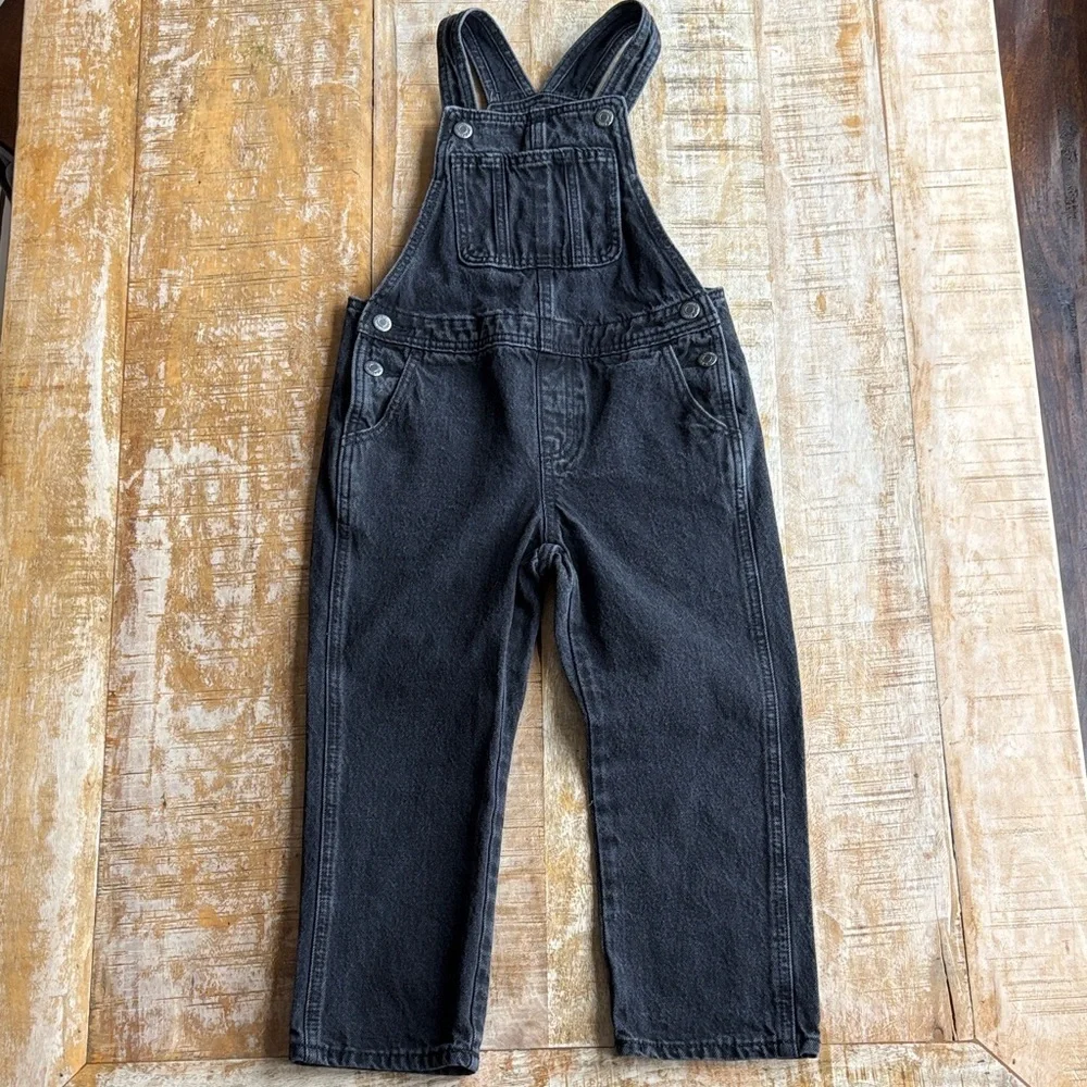 NWOT Old Navy Black Denim Overalls S(6/7)